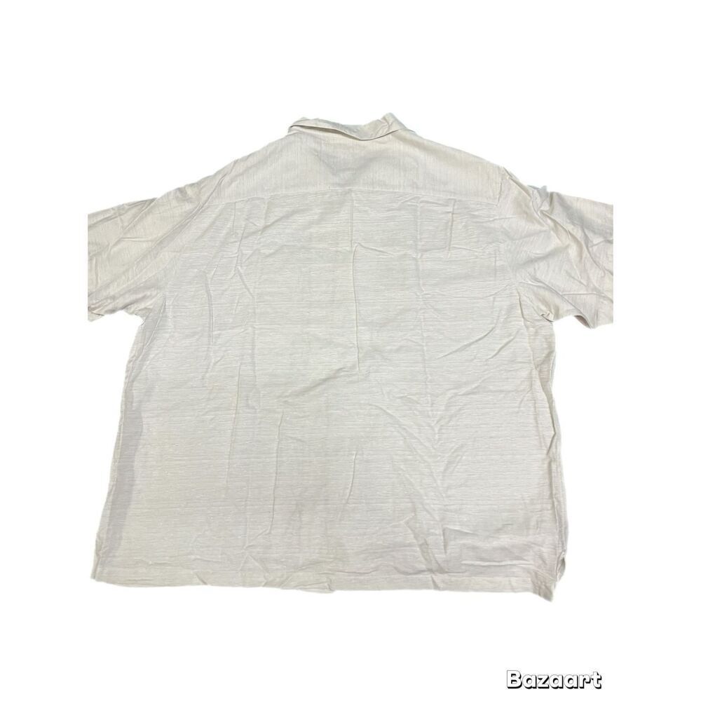 Caribbean Pure Silk short sleeve casual button-down shirt size 4XB - Picture 2 of 10